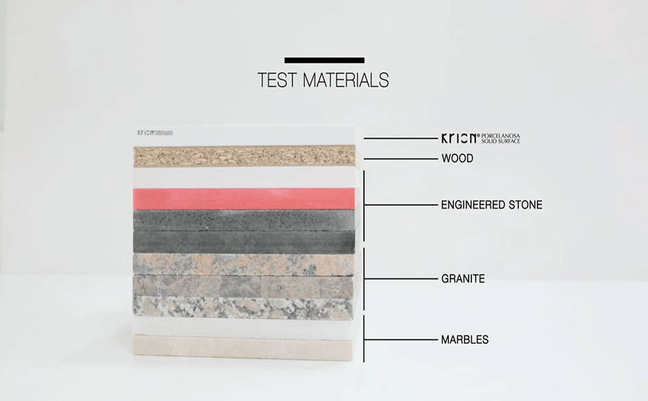 Resistencia al impacto de Krion® LUX: comparativa con otros materiales